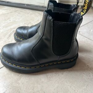 Black Leather Chelsea Boots